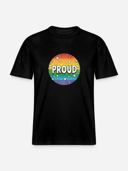 Fierté LGBTQ - T-shirt unisexe RELAXED FIT en coton bio - noir