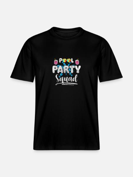 Pool Party Baignade Heure - T-shirt unisexe RELAXED FIT en coton bio - noir