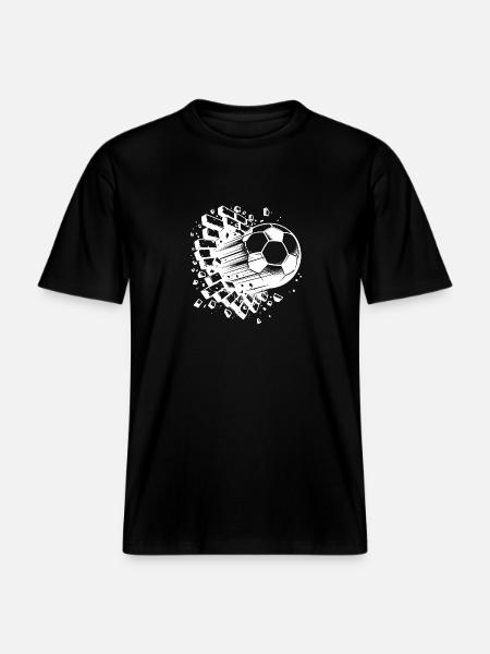 Hammer Fodbold Shot Club Logo Væg Ødelæggelse -  Økologisk unisex T-shirt RELAXED FIT - sort