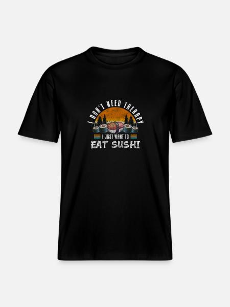 Sushi Bar Chopsticks Maki - RELAXED FIT Unisex Organic T-Shirt - black
