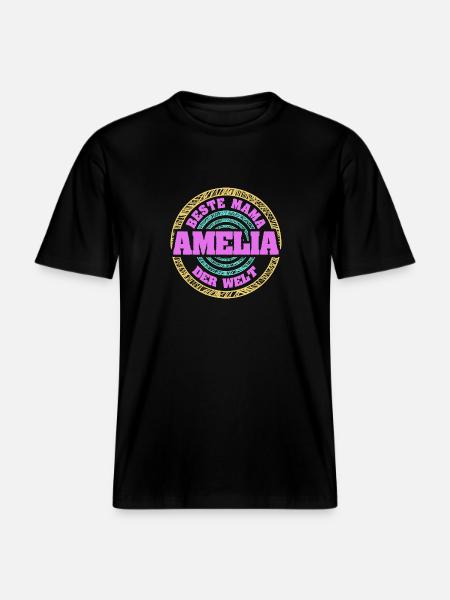 Mère Amélia -  T-shirt unisexe RELAXED FIT en coton bio - noir