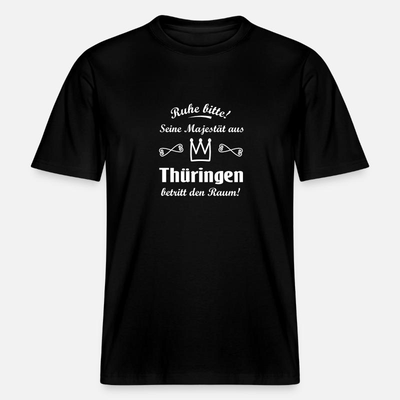 Les dirigeants de Thuringe -  T-shirt unisexe RELAXED FIT en coton bio - noir