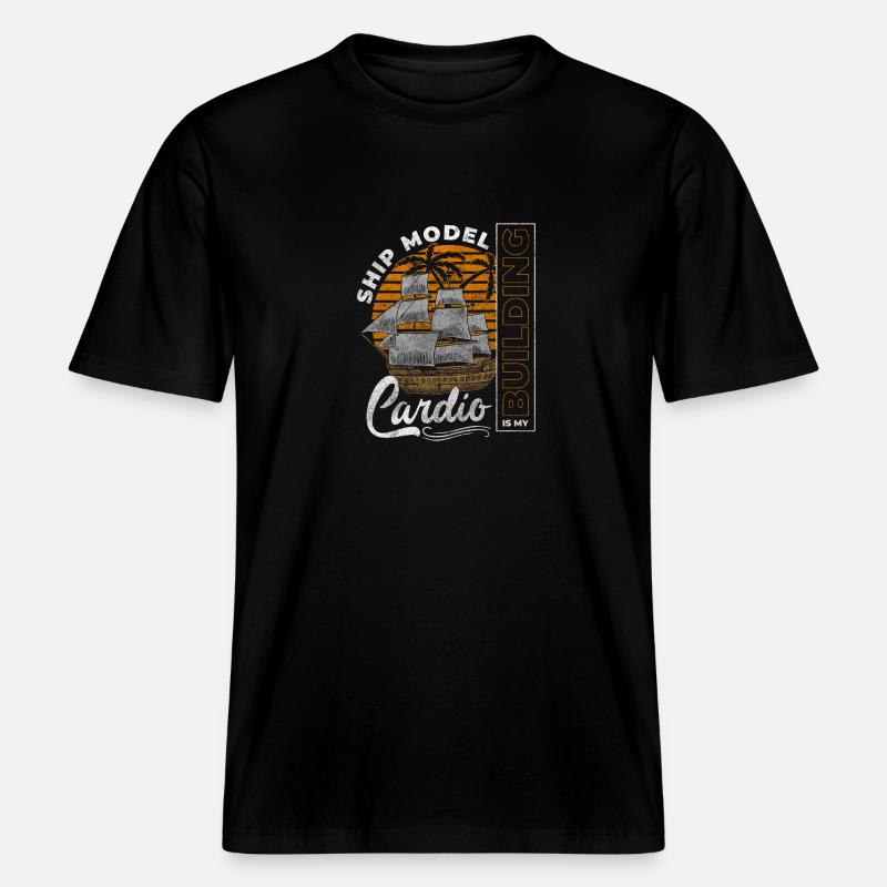 Modellschiff Kapitän Boote Schifffahrt - RELAXED FIT Unisex Organic T-Shirt - Schwarz