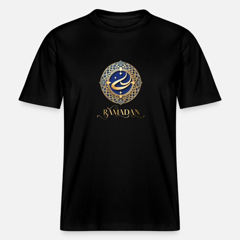 Ramadan Geschenkidee Eid Mubarak Islam -  RELAXED FIT Unisex Organic T-Shirt - Schwarz