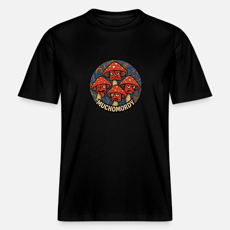 Toadstools -  RELAXED FIT Unisex Organic T-Shirt - black