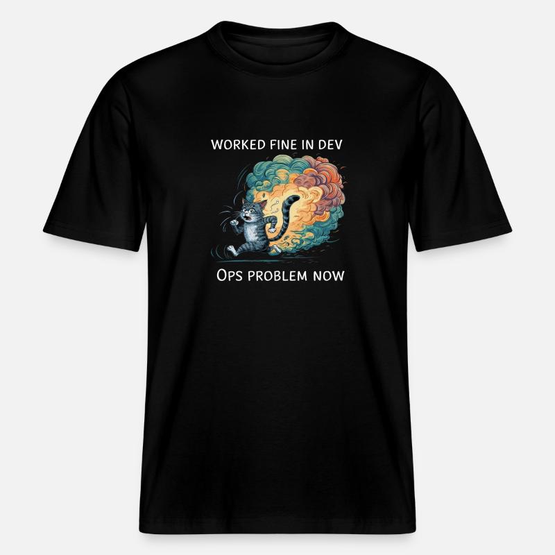 DevOps -  T-shirt unisexe RELAXED FIT en coton bio - noir