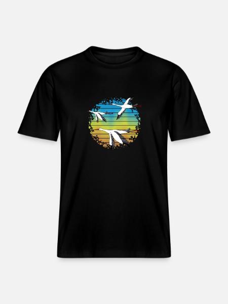 Störche -  RELAXED FIT Unisex Organic T-Shirt - Schwarz