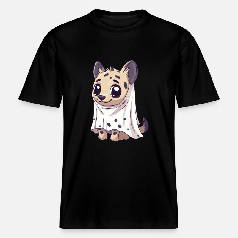 Hyäne Halloween Comic Geist -  RELAXED FIT Unisex Organic T-Shirt - Schwarz