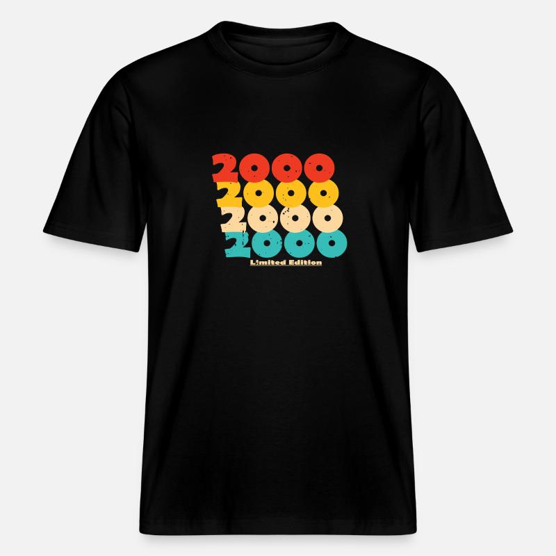 2000 : Edition Limitée - 24e anniversaire -  T-shirt unisexe RELAXED FIT en coton bio - noir