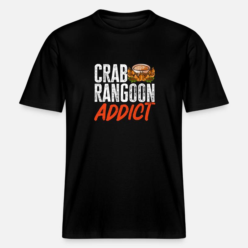 Krabben Rangoon Crab Rangoon -  RELAXED FIT Unisex Organic T-Shirt - Schwarz