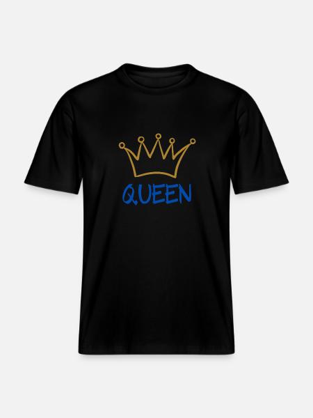 Queen 2 -  RELAXED FIT Unisex Organic T-Shirt - Schwarz