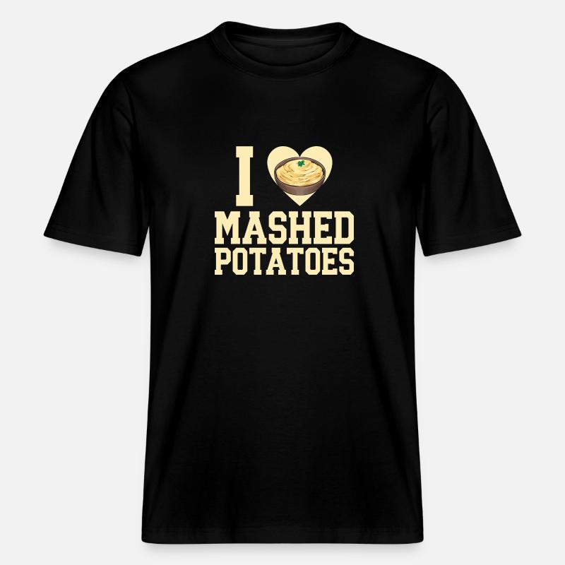 Mashed potatoes Mashed potatoes - RELAXED FIT Unisex Organic T-Shirt - black