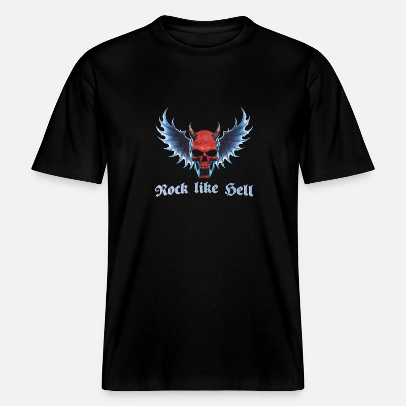 Wing Devil 2024 02 -  RELAXED FIT Unisex Organic T-Shirt - Schwarz