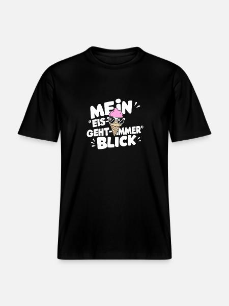 Mein Eis-Blick Eismacher Freude Sommer Hitze -  RELAXED FIT Unisex Organic T-Shirt - Schwarz