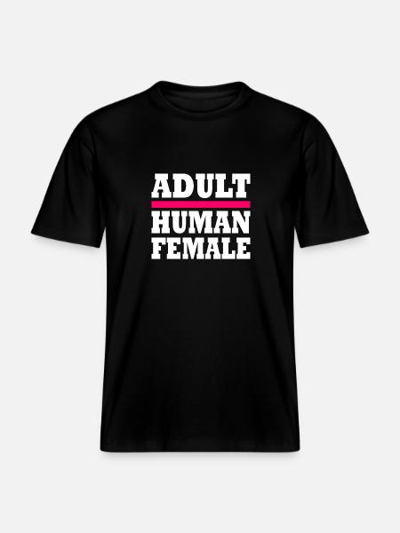 adult human female -  RELAXED FIT Unisex Organic T-Shirt - black