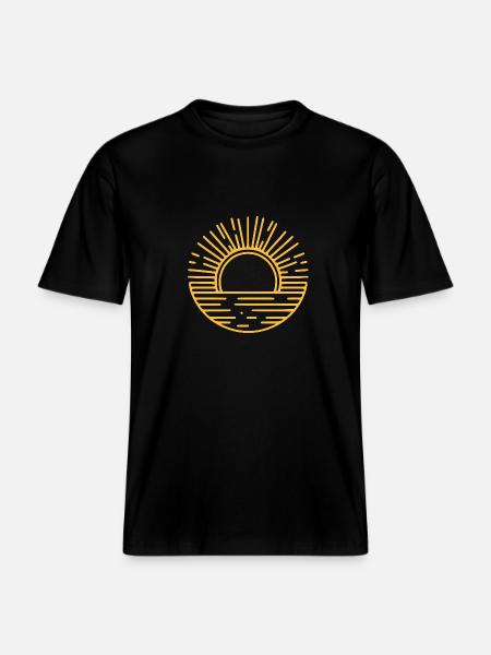 Graphic Sun Sun Icon -  RELAXED FIT Unisex Organic T-Shirt - black