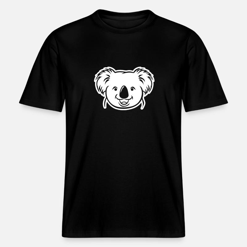 Koala -  RELAXED FIT Unisex Organic T-Shirt - black