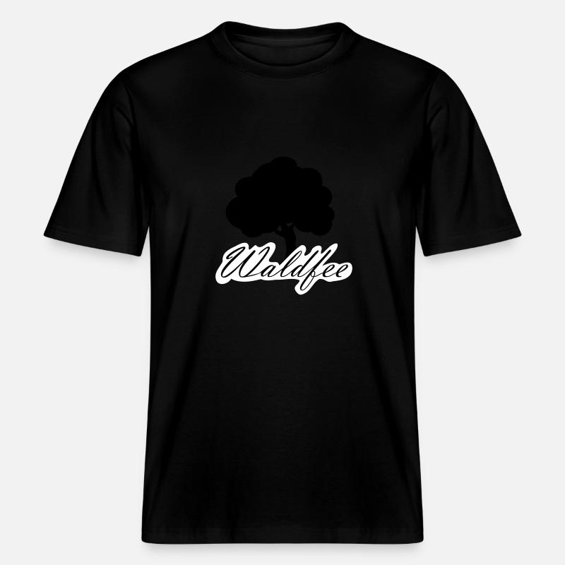Waldfee wald fee baum 2c -  RELAXED FIT Unisex Organic T-Shirt - Schwarz
