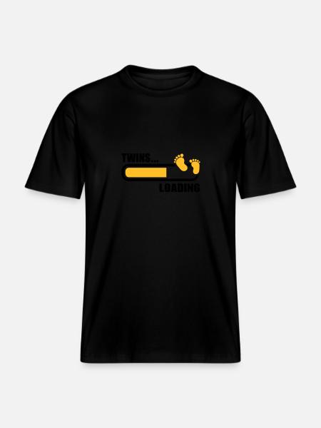 Twins - RELAXED FIT Unisex Organic T-Shirt - black