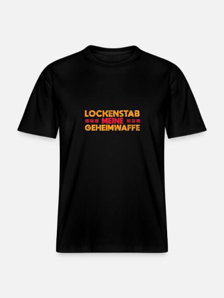 Lockenstab: Meine Geheimwaffe -  RELAXED FIT Unisex Organic T-Shirt - Schwarz