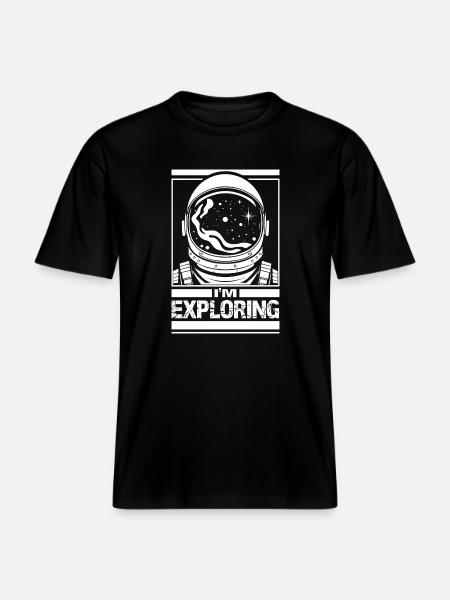 J’explore - T-shirt unisexe RELAXED FIT en coton bio - noir