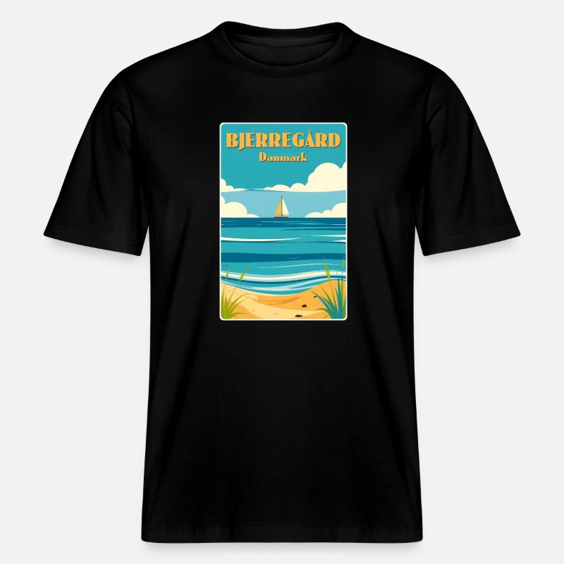 Bjerregard Dänemark -  RELAXED FIT Unisex Organic T-Shirt - Schwarz