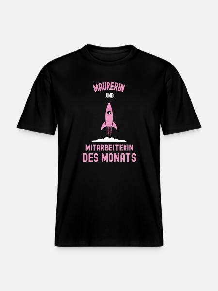 Best Female Bricklayer Employee of the Month Masonry -  RELAXED FIT Unisex Organic T-Shirt - black