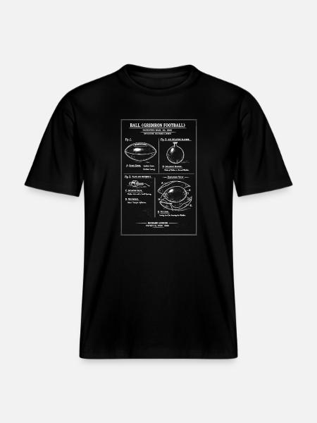Gridiron Football Blueprint -  RELAXED FIT Unisex Organic T-Shirt - black