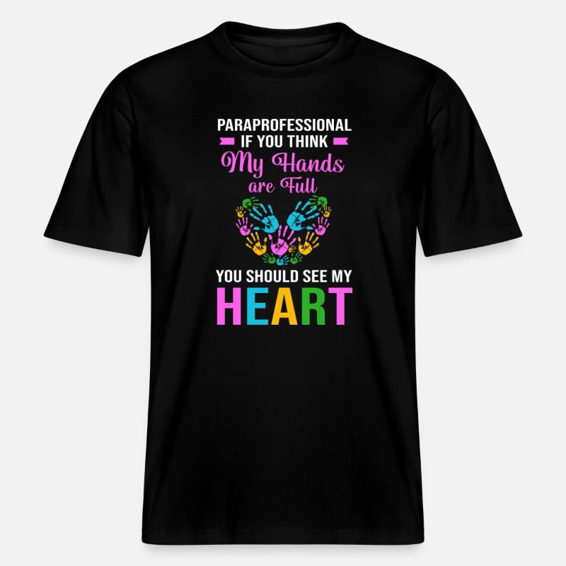 Paraeducator Lehrerassistent Paraprofessional -  RELAXED FIT Unisex Organic T-Shirt - Schwarz