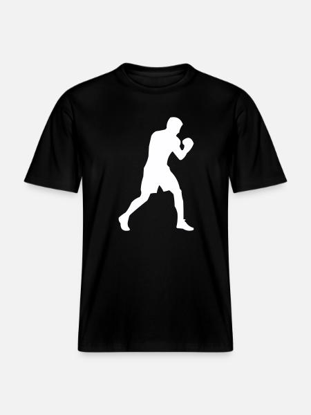 Boxer silhouette in motion - RELAXED FIT Unisex Organic T-Shirt - black