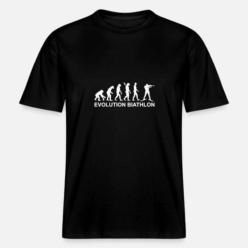 Evolution Biathlon -  RELAXED FIT Unisex Organic T-Shirt - black