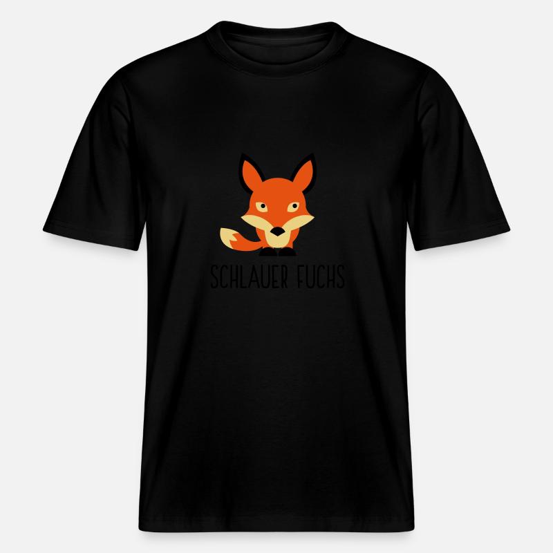 Ich bin ein schlauer Fuchs -  RELAXED FIT Unisex Organic T-Shirt - Schwarz