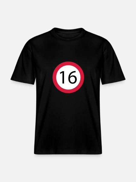 16 - RELAXED FIT Unisex Organic T-Shirt - black