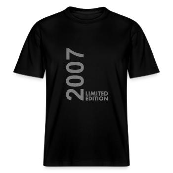 2007 Limited Edition -  RELAXED FIT Unisex Organic T-Shirt - Schwarz - Vorne - Alina (178cm) & Michal (187cm)