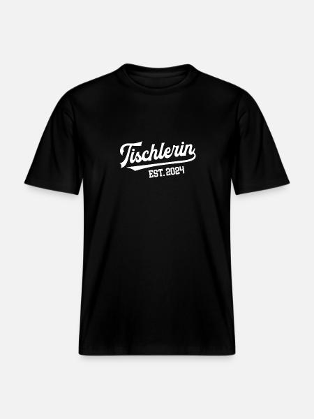 Tischlerin 2024 Ausbildung Prüfung Schreinerin - RELAXED FIT Unisex Organic T-Shirt - Schwarz