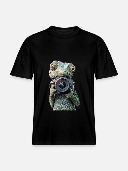 Chamäleon -  RELAXED FIT Unisex Organic T-Shirt - Schwarz