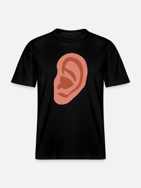 Big ear - RELAXED FIT Unisex Organic T-Shirt - black