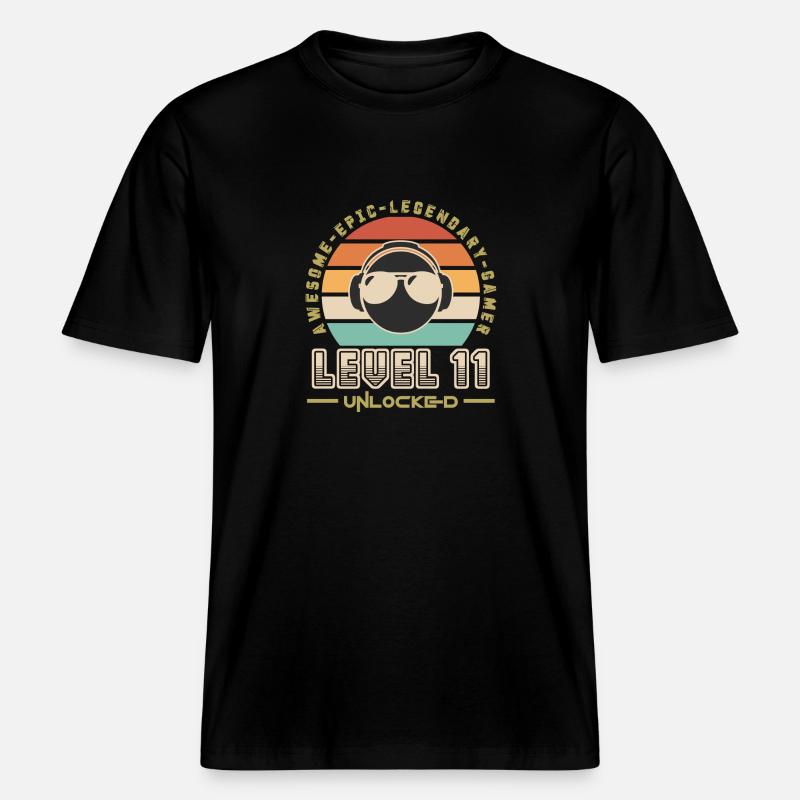 Stufe 11 -  RELAXED FIT Unisex Organic T-Shirt - Schwarz