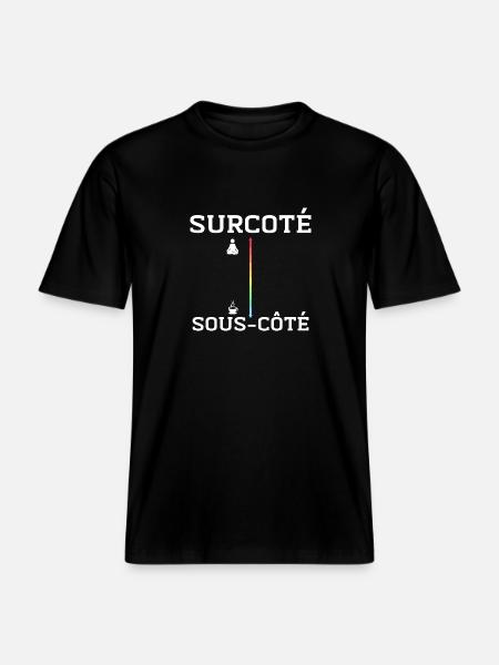 Caféine vs. Méditation - T-shirt unisexe RELAXED FIT en coton bio - noir