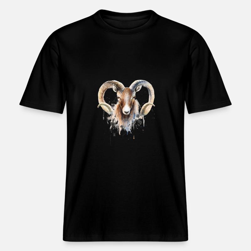 Sternzeichen Widder - RELAXED FIT Unisex Organic T-Shirt - Schwarz