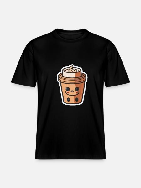 Kaffee - RELAXED FIT Unisex Organic T-Shirt - Schwarz