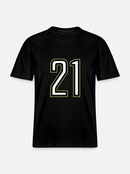 21 - RELAXED FIT Unisex Organic T-Shirt - black