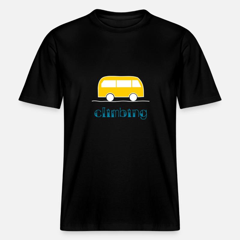CLIMBING. ESCALADE. VAN. GRIMPER. ESCALADER. - T-shirt unisexe RELAXED FIT en coton bio - noir