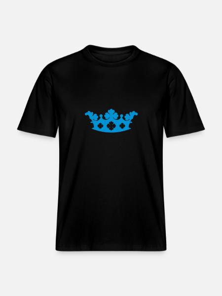 Crown de - RELAXED FIT Unisex Organic T-Shirt - Schwarz
