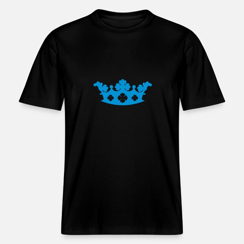 Crown -  T-shirt unisexe RELAXED FIT en coton bio - noir