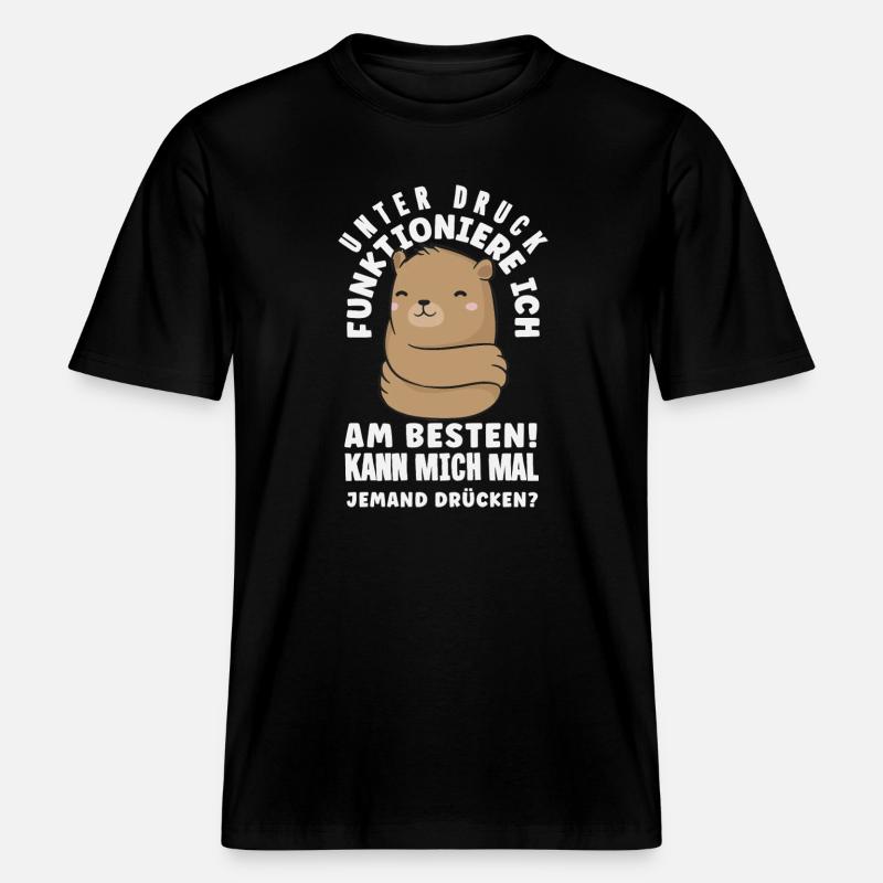I function best under pressure -  RELAXED FIT Unisex Organic T-Shirt - black