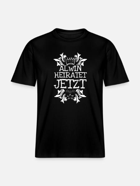 Geschenk für Alwin -  RELAXED FIT Unisex Organic T-Shirt - Schwarz