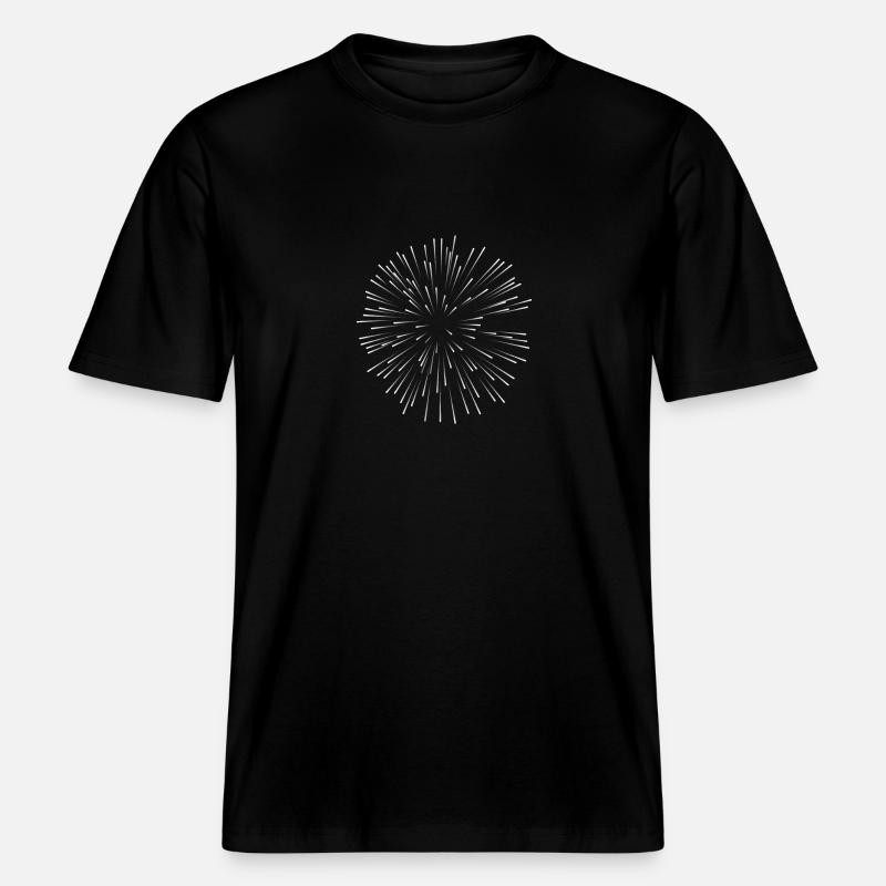 Stars Explosion Space Feux d’artifice -  T-shirt unisexe RELAXED FIT en coton bio - noir