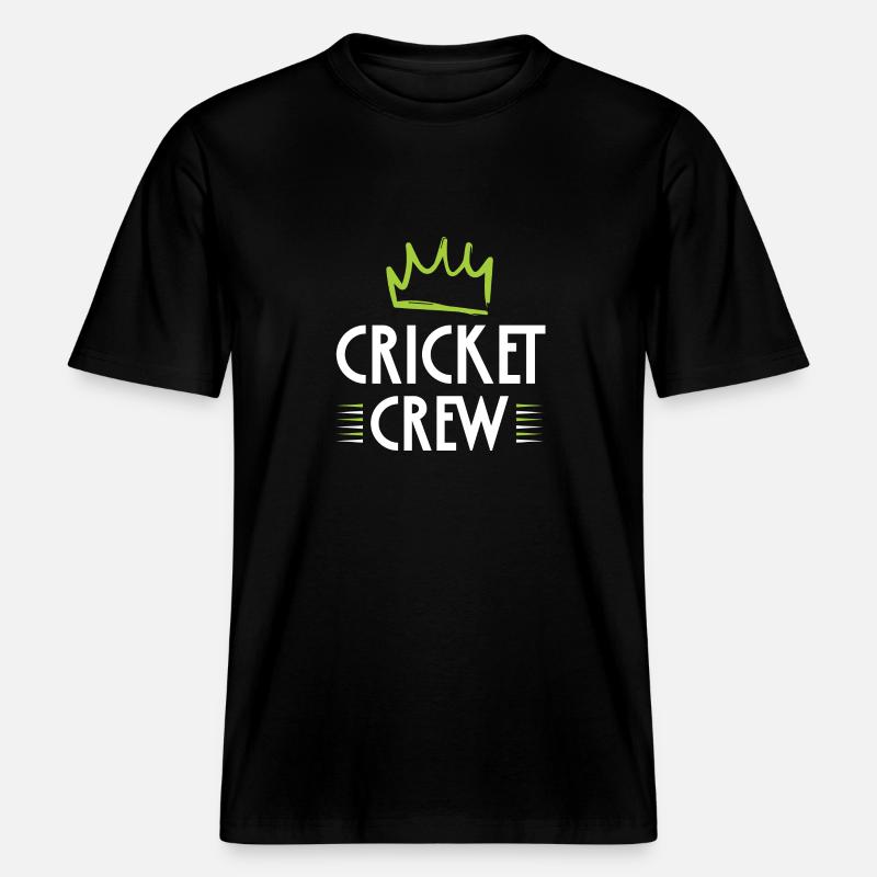 Équipe de cricket -  T-shirt unisexe RELAXED FIT en coton bio - noir