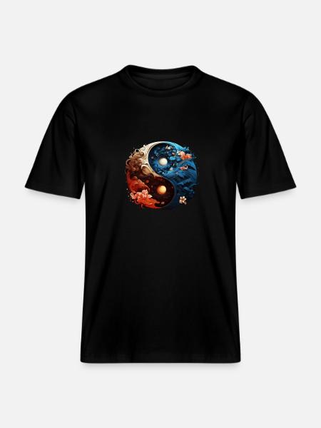 Yin Yang -  RELAXED FIT Unisex Organic T-Shirt - Schwarz